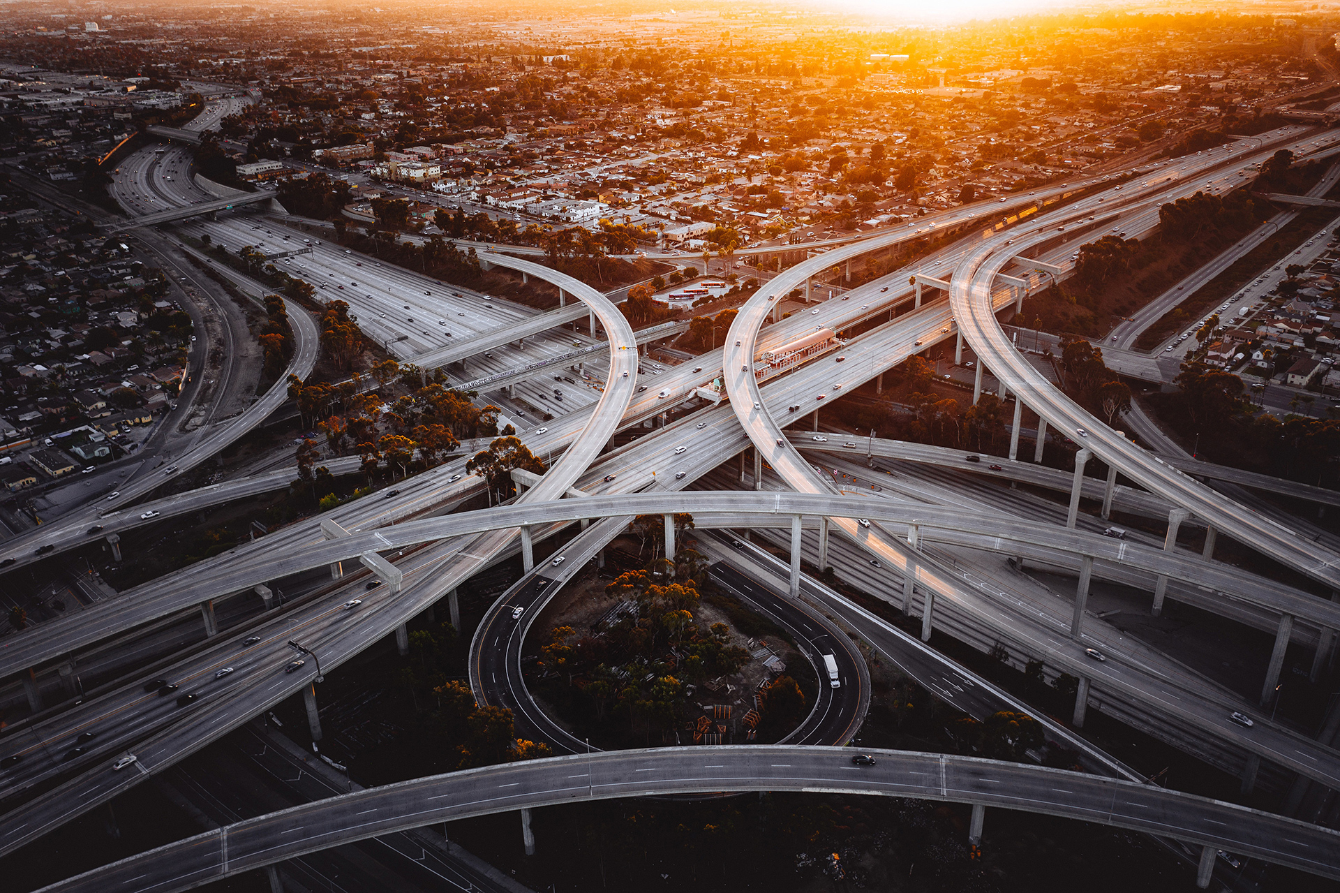 autoroutes vue du ciel