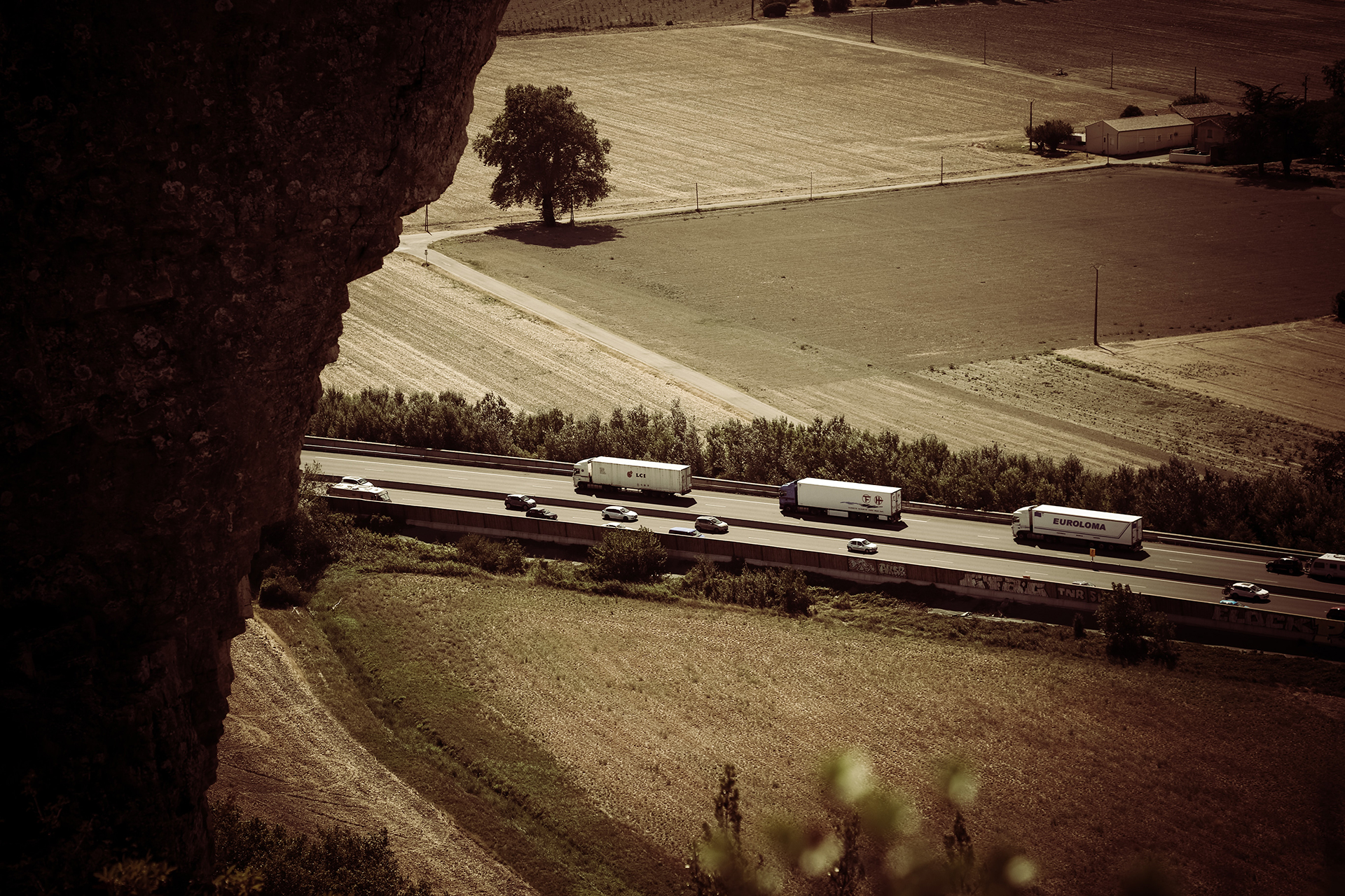 Camions sur la route